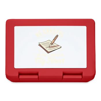 Be Careful Or You'll End Up In My Novel Author hum - Lunchbox - red - Front