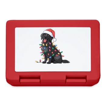 Flat Coated Retriever Christmas Lights Xmas Dogs - Lunchbox - red - Front