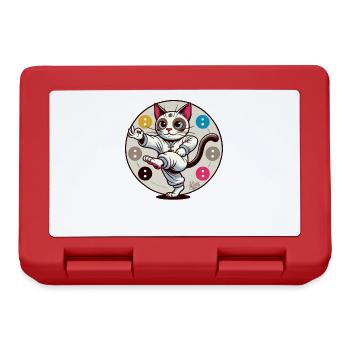Thai Chi Meditation Cat - Lunchbox - red - Front