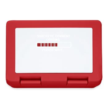 Sarcastic comment loading please wait Programmer - Lunchbox - red - Front