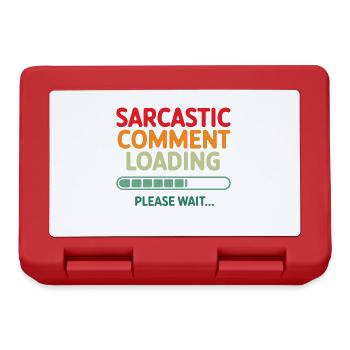 Sarkastischer Kommentar wird geladen bitte warten Programmierer - Brotdose - Rot - Vorne