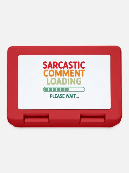Chargement des commentaires sarcastiques s’il vous plaît attendez Programmeur - Boîte à goûter - rouge