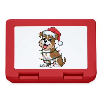 Norfolk Terrier Christmas Lights Xmas Dogs Gifts - Lunchbox - red - Front