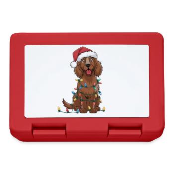 Irish Setter Christmas Lights Xmas Dogs Gifts - Lunchbox - red - Front