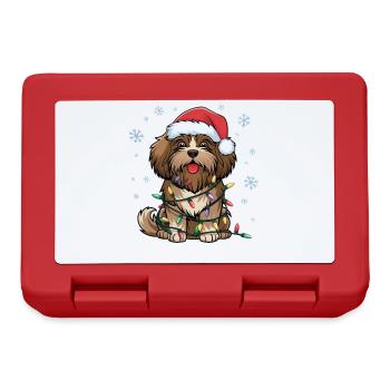 Lumières de Noël Havanais Noël Chiens Cadeaux - Boîte à goûter - rouge - Devant