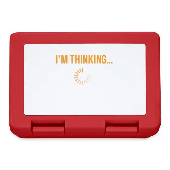I'm thinking please wait funny nerd loading brain - Lunchbox - red - Front