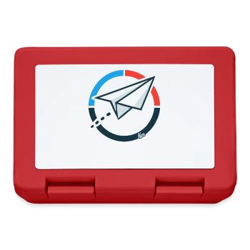 Avion en papier volant - Boîte à goûter - rouge - Devant