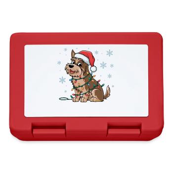 Welsh Terrier Christmas Lights Xmas Dogs Gifts - Brotdose - Rot - Vorne