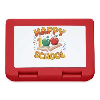 Happy 100th Day of School Colorful Girls Boys Gift - Lunchbox - red - Front