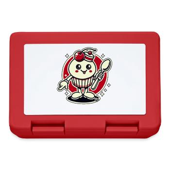 Cupcake Cherry Spoon Type - Lunchbox - red - Front
