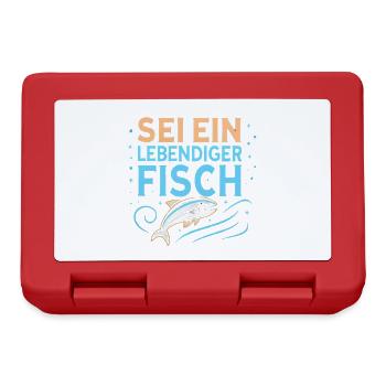 Sei ein lebendiger Fisch - Brotdose - Rot - Vorne