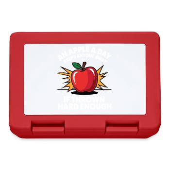 Ein Apple Ein Tag hält alle fern - Brotdose - Rot - Vorne
