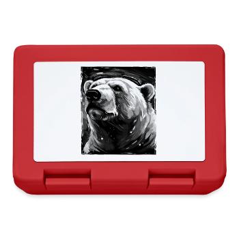 Polar Bear Portrait Polar Bear - Lunchbox - red - Front