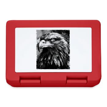 Adler Porträt - Brotdose - Rot - Vorne