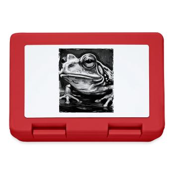 Portrait de grenouille - Boîte à goûter - rouge - Devant