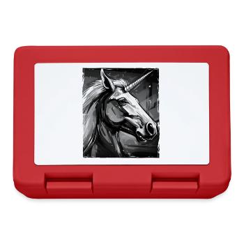 Portrait de licorne - Boîte à goûter - rouge - Devant