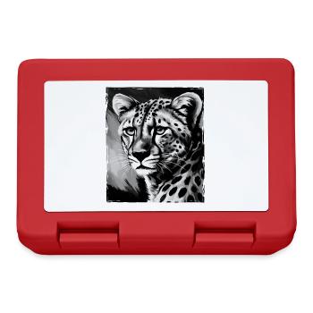 Portrait de guépard - Boîte à goûter - rouge - Devant
