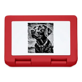 Labrador Hund Porträt - Brotdose - Rot - Vorne