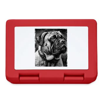 Mastiff Hund Porträt - Brotdose - Rot - Vorne
