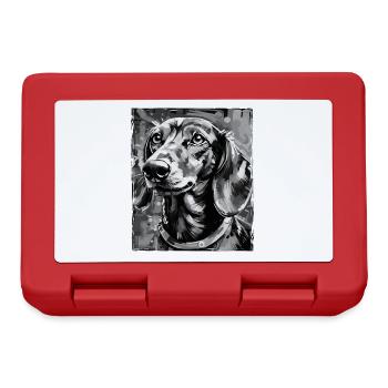 Dachshund Dog Portrait Dachshund - Lunchbox - red - Front