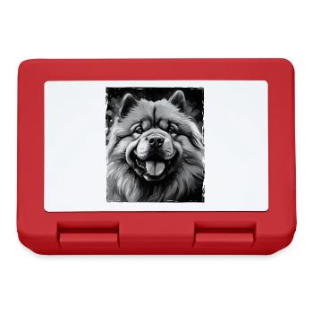 Chow Chow Hund Porträt - Brotdose - Rot - Vorne