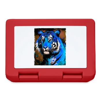 Tiger Porträt - Brotdose - Rot - Vorne