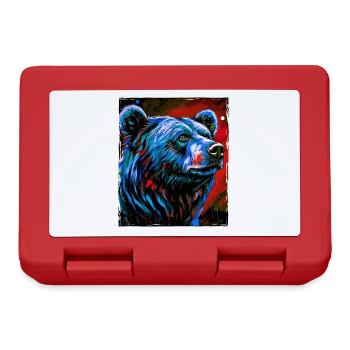 Portrait d’ours - Boîte à goûter - rouge - Devant