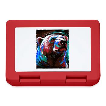 Polar Bear Portrait Polar Bear - Lunchbox - red - Front