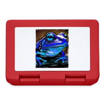 Frosch Porträt - Brotdose - Rot - Vorne