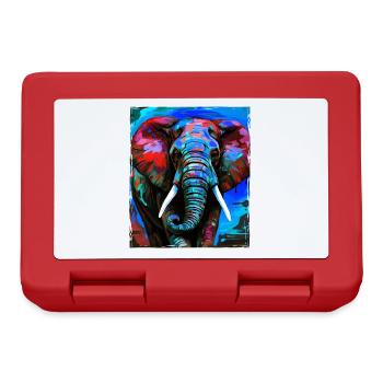 Portrait d’éléphant - Boîte à goûter - rouge - Devant