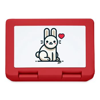Amour Coeur Lapin - Boîte à goûter - rouge - Devant