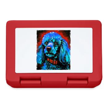 Poodle Dog Portrait - Lunchbox - red - Front