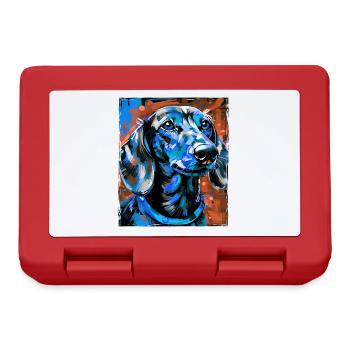 Dachshund Dog Portrait Dachshund - Lunchbox - red - Front