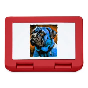 Mastiff Hund Porträt - Brotdose - Rot - Vorne