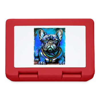 French Bulldog Dog Portrait - Lunchbox - red - Front