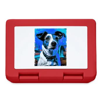 Jack Russel Terrier Hund Porträt - Brotdose - Rot - Vorne