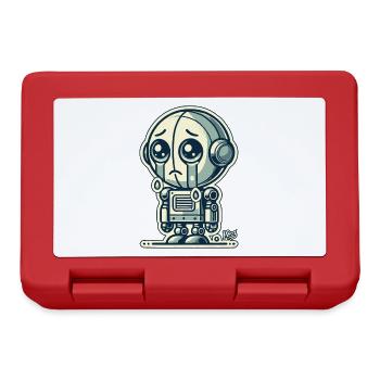 Everything will be alright, sad little robot - Lunchbox - red - Front