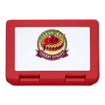 Gaufres aux cerises et sirop - Boîte à goûter - rouge - Devant