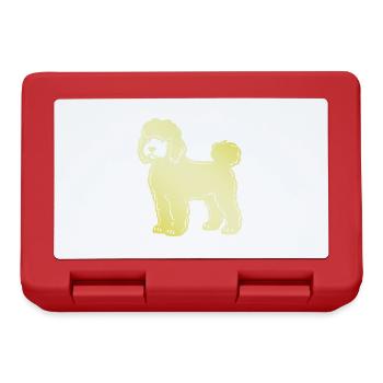 Poodle Dog Silhouette - Lunchbox - red - Front