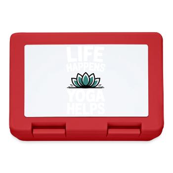 La vie se passe Le yoga aide la méditation La pleine conscience - Boîte à goûter - rouge - Devant