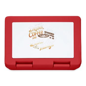 Drink Coffee and Bake Baking Baker Bakery Bakers - Brotdose - Rot - Vorne