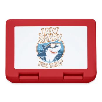 Jaw ready for this? Funny Shark Lover - Lunchbox - red - Front