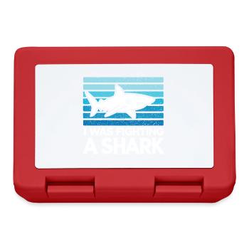 Je combattais un requin Funny Injury Joke sarcasme - Boîte à goûter - rouge - Devant