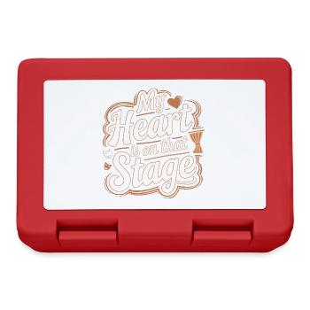Mon cœur est sur cette scène Théâtre Acteur Danseur - Boîte à goûter - rouge - Devant