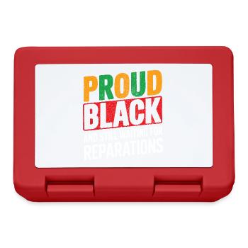 Fier Noir toujours en attente de réparations Humour - Boîte à goûter - rouge - Devant