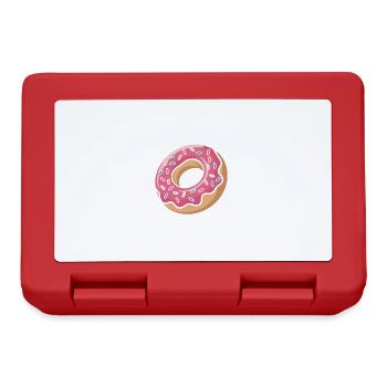Donut-Richter meine Diät Lustiger Donut-Liebhaber Wortspiel - Brotdose - Rot - Vorne