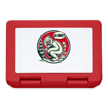 Go away! The Yeti takes a break in the forest - Lunchbox - red - Front