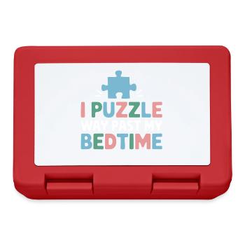 I puzzle way past my bedtime Funny Jigsaw Puzzle - Lunchbox - red - Front