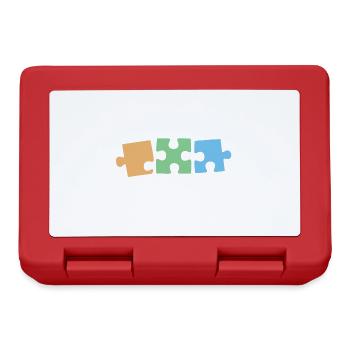 Just one more piece I Promise Funny Jigsaw Puzzle - Lunchbox - red - Front