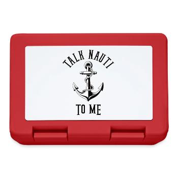 Talk Nauti to me Funny Nautic Pun - Lunchbox - red - Front